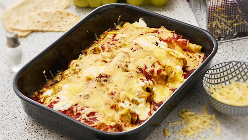 Gratinierte Pfannkuchen mexikanische Art