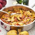 Zucchini-Fleischwurst-Pfanne