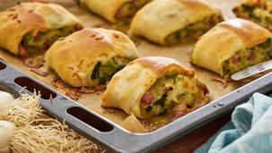 Lauch-Schinken-Schnecken