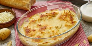 Kartoffelgratin mit gekochten Kartoffeln