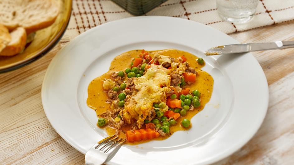 Buntes Gemüsegratin Bolognese