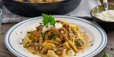 Jäger-Sahne-Schnitzel "Stroganoff"