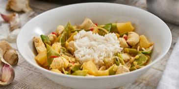 Scharfes Hähnchen-Curry mit Ananas