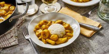 Hühnercurry mit Bananen