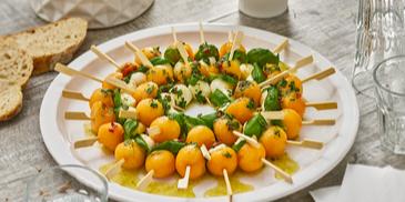 Mozzarella-Melonen-Spieße