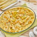 Knuspriges Lachs-Spargel-Gratin