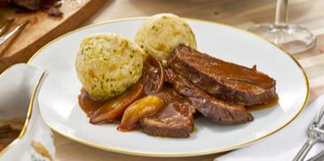 Rinderbraten mit Rotweinschalotten