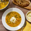 Rote Linsensuppe mit Gremolata
