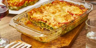Lasagne mit Spinat, Frischkäse & Tomate