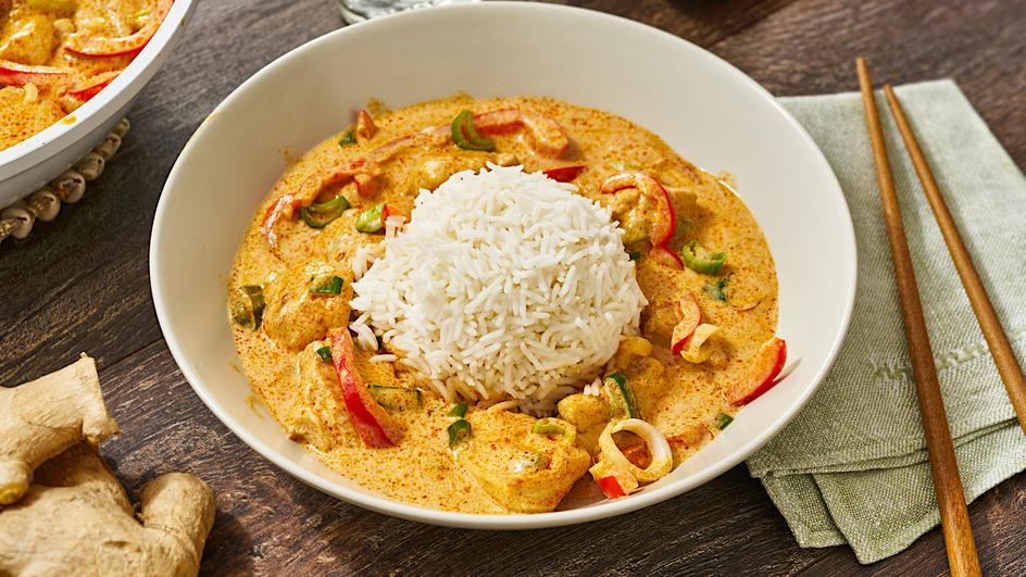 Hähnchen-Pfanne mit Kokosmilch