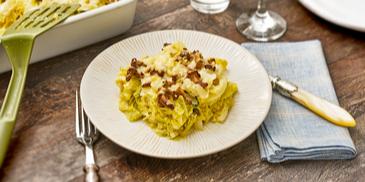 Wirsinggratin mit Pfifferlingen