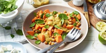 Süßkartoffel-Spinat-Salat