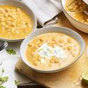 Indische Süßkartoffelsuppe mit Kichererbsen