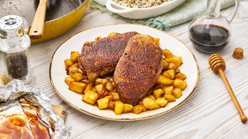 Knusprige Entenbrust mit Ananas