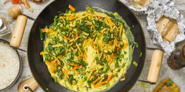 Knackiges Gemüse in Kokos-Sauce