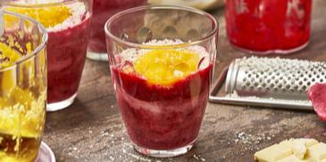 Mango-Himbeer-Dessert