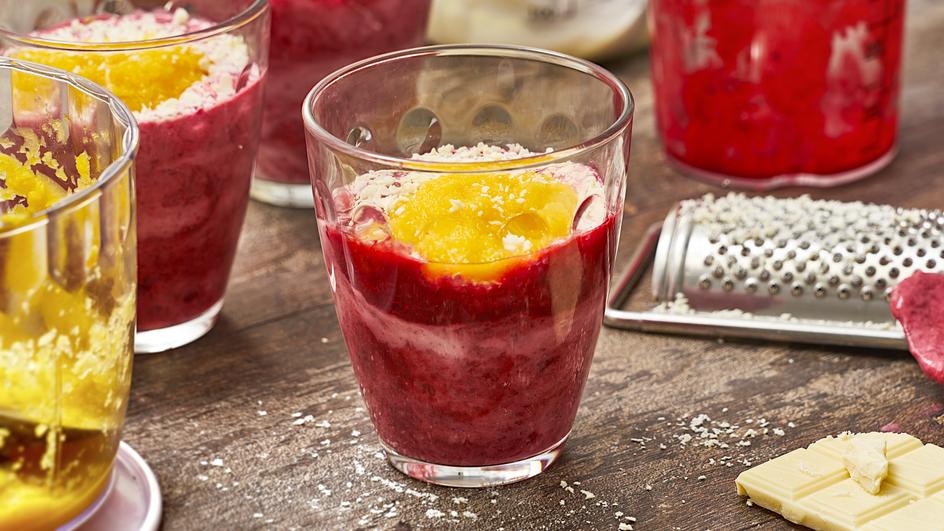 Mango-Himbeer-Dessert