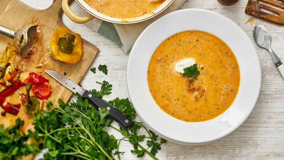 Geröstete Paprikacremesuppe