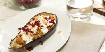 Gefüllte Auberginen mit Couscous und Feigen