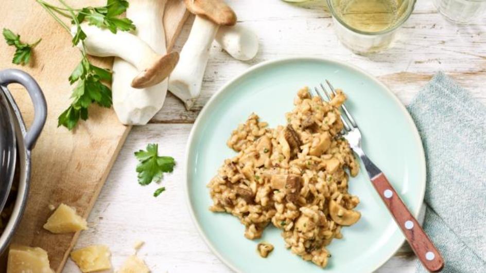 Kräuterseitling Pilz Risotto