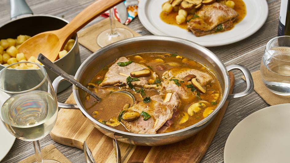 Basilikum-Schnitzeltaschen