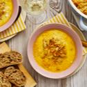 Lauch-Karotten-Suppe mit Hackfleisch