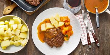 Hacksteak mit Pfeffersauce