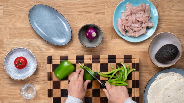 Avocado Hähnchen Fajitas