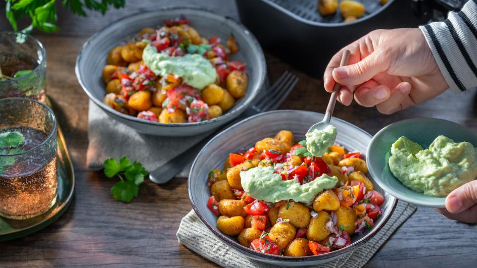 Loaded Gnocchi im Airfryer