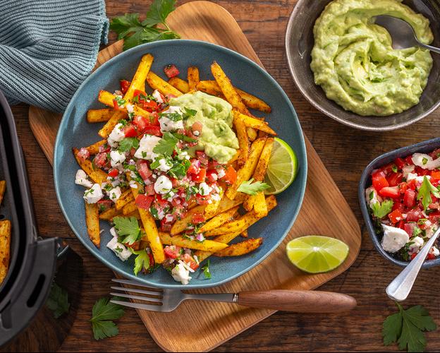 Loaded Fries aus dem Airfryer