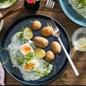 Grüne Soße mit Kartoffeln und Eiern