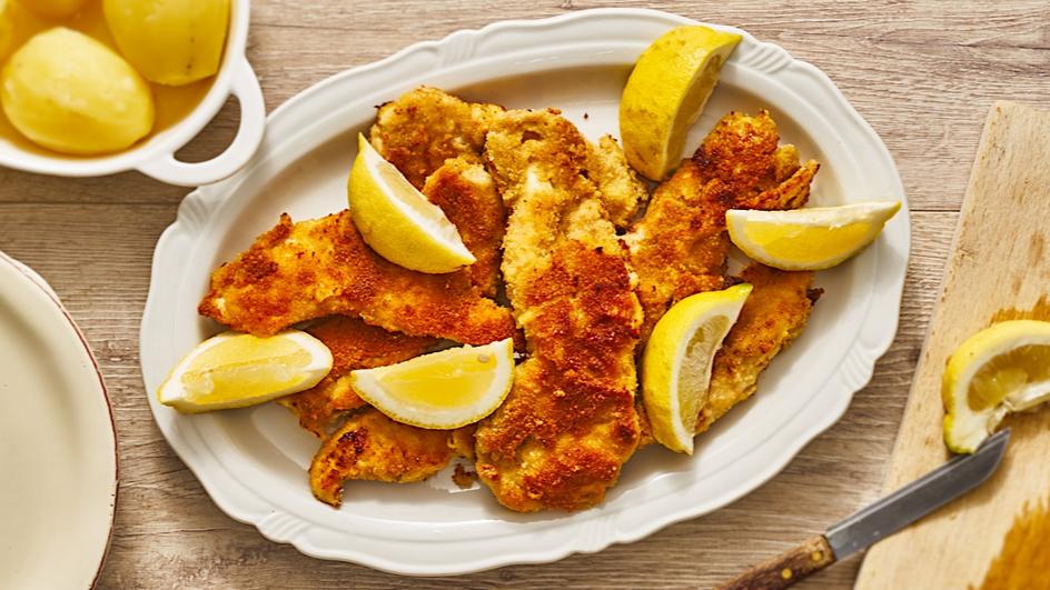 Panierte Hühnerstäbchen