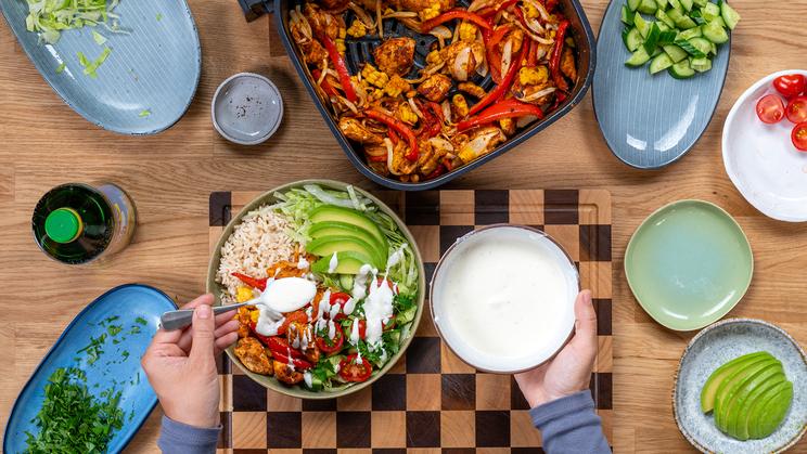Fajita Chicken Bowl im Airfryer