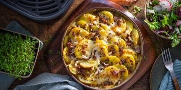 Ofen-Kartoffeln mit Hackfleisch im Airfryer
