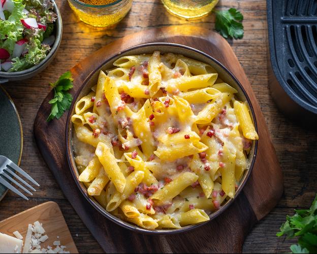 Carbonara Nudel Auflauf im Airfryer