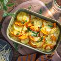 Kürbis-Kartoffel Gratin im Airfryer