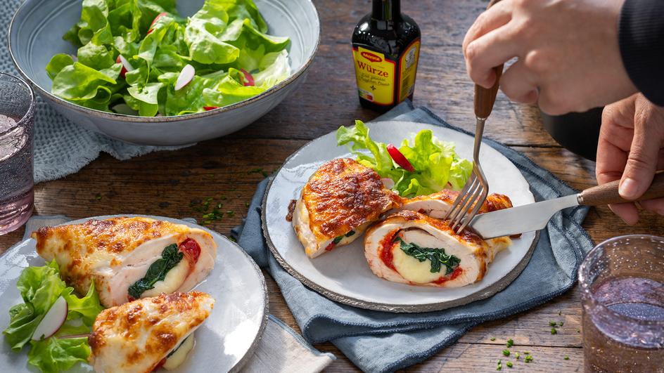 Hähnchen-Calzone im Airfryer