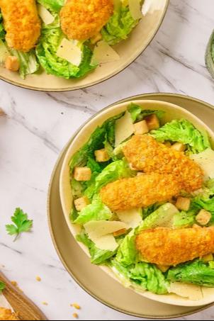 Caesar Salad mit Hähnchen im Airfryer