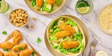 Caesar Salad mit Hähnchen im Airfryer