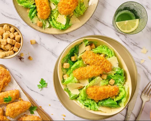Caesar Salad mit Hähnchen im Airfryer