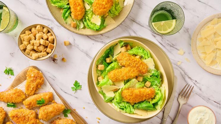 Caesar Salad mit Hähnchen im Airfryer