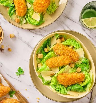Caesar Salad mit Hähnchen im Airfryer