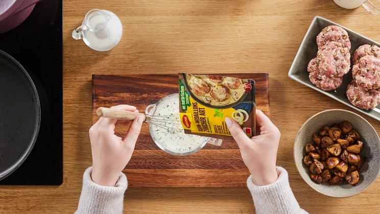 Schlemmer-Frikadellen mit Champignons | maggi.de