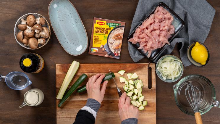 Puten-Zucchini-Geschnetzeltes