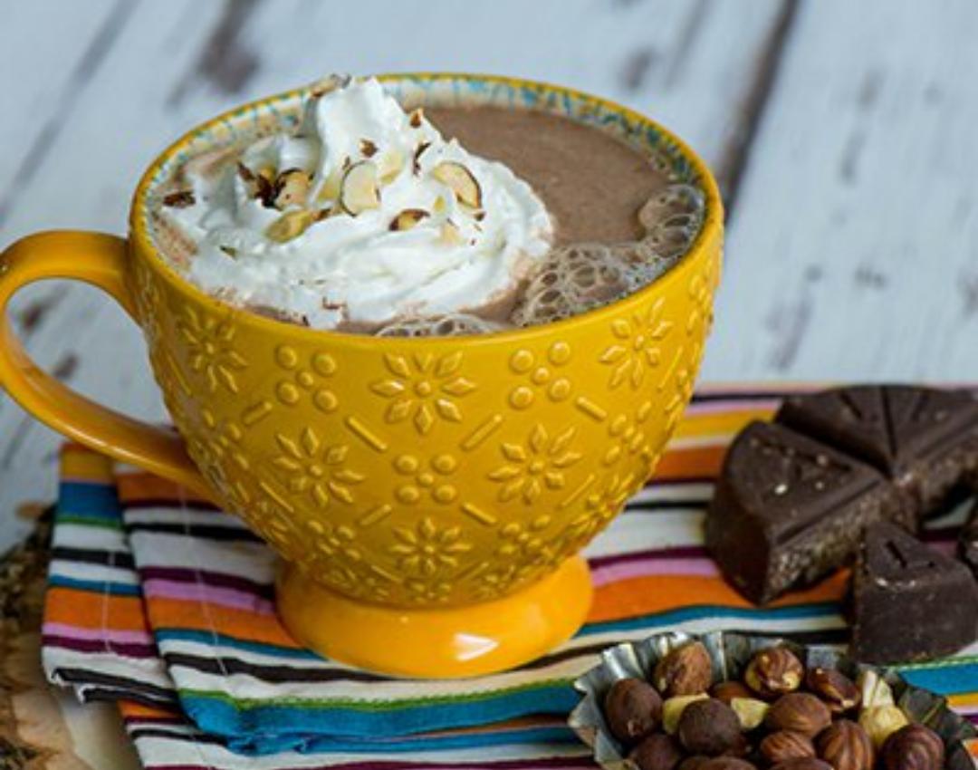 Spiced Hazelnut Hot Chocolate (with Essential Oils!)