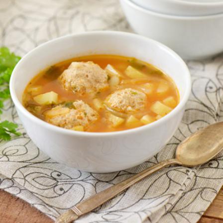 Mexican Turkey Meatball Soup | El Mejor Nido