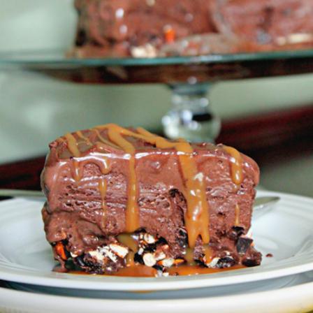 Dark Chocolate, Caramel, and Pretzel Crunch Ice Cream Cake | Very Best ...