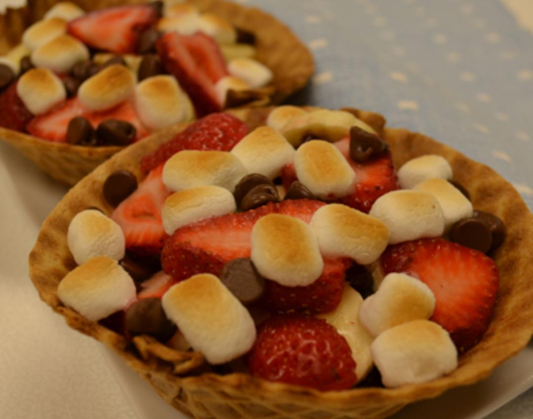 Fruity Waffle Bowls