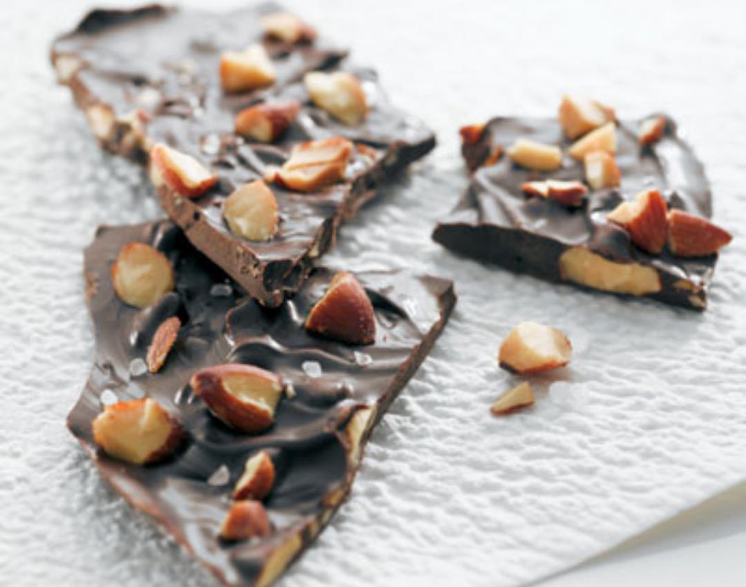 Sea-Salted Smoky Almond Chocolate Bark