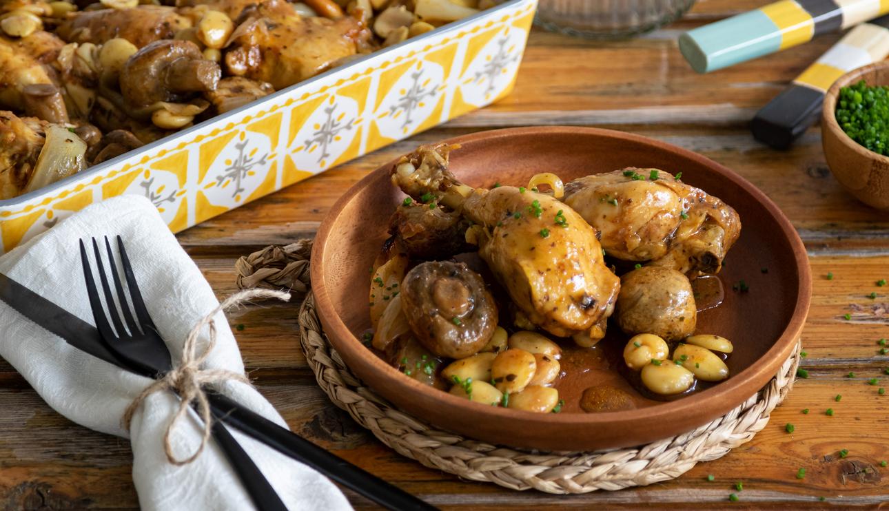 Pollo con almendras